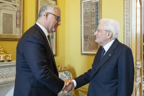 Questa mattina il Presidente della Repubblica, Sergio Mattarella, ha ricevuto al Quirinale il Presidente di Federmanager, Stefano Cuzzilla Questa mattina il Presidente della Repubblica, Sergio Mattarella, ha ricevuto al Quirinale il Presidente di Federmanager, Stefano Cuzzilla